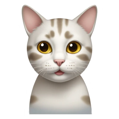 cat with milk on its whiskers sticker