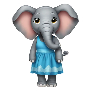 Elephant wearing a dress sticker