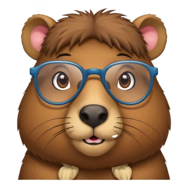 Capibara con lentes sticker