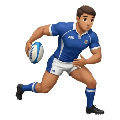 a rugby player turning over the ball at a breakdown sticker