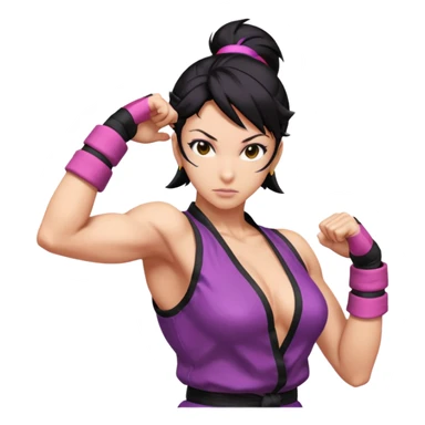 Juri from Street Fighter 6, dynamic pose sticker