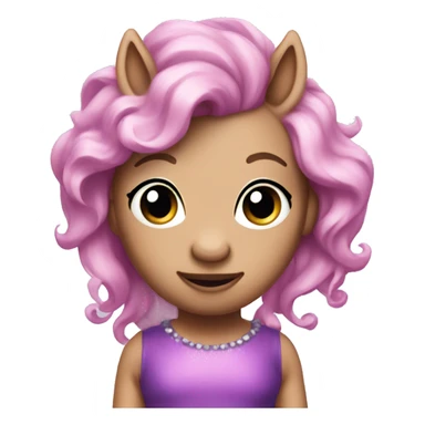 Pink unicorn with purple tutu sticker