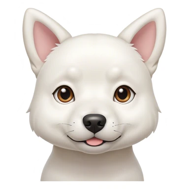 white colored dog pet name shiro inspired from japanese animated show shinchan sticker