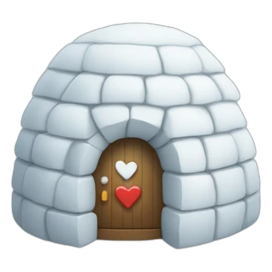 igloo with love it symbol sticker