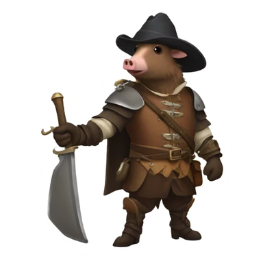 boar musketeer sticker