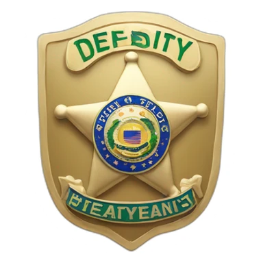 Deputy badge sticker