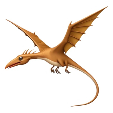 Cinematic Noble Pterodactyl Portrait Emoji, Poised and soaring, with a slender, aerodynamic body, expansive leathery wings outstretched, a long pointed beak, and keen, piercing eyes that exude aerial grace, Simplified yet sharply defined features, highly detailed, glowing with a soft, ethereal radiance, high shine, intelligent and commanding, stylized with an air of prehistoric flight mastery, focused and graceful, soft glowing outline, capturing the essence of a watchful and confident Pterodactyl that appears ready to glide out of the screen with effortless majesty! sticker