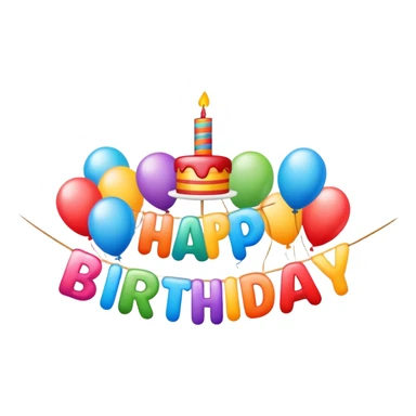 happy birthday banner  sticker