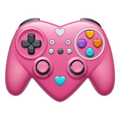 mix light pink dark pink and white girly gamer app sticker