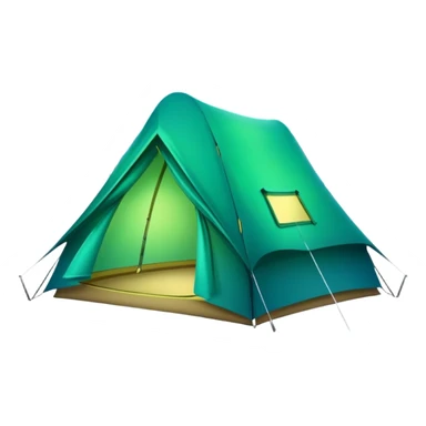 tent under aurora borealis night sky sticker