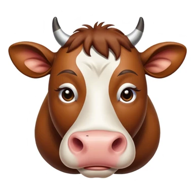 Sad cow sticker
