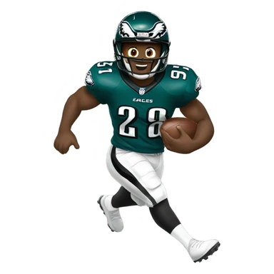 Football player Philadelphia eagles running back sticker