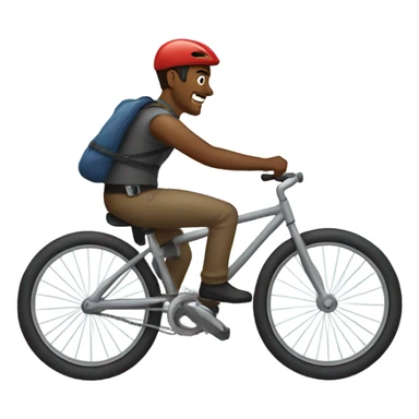 Man riding bike in San Francisco sticker