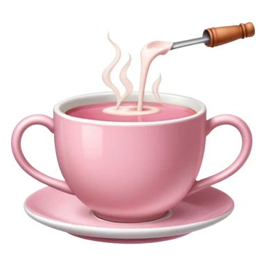 rose hot milk tea with tea cup ( no strraw) sticker