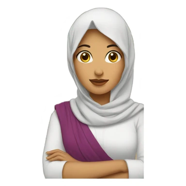 Arab woman holding 🇵🇸 sticker