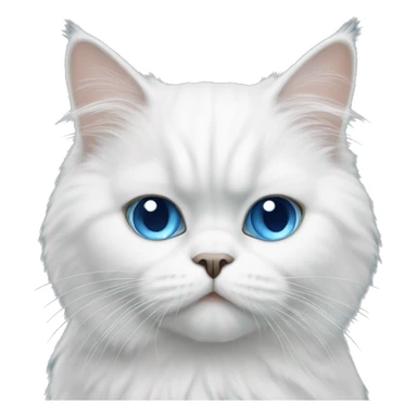 white persian cat with blue eyes sticker