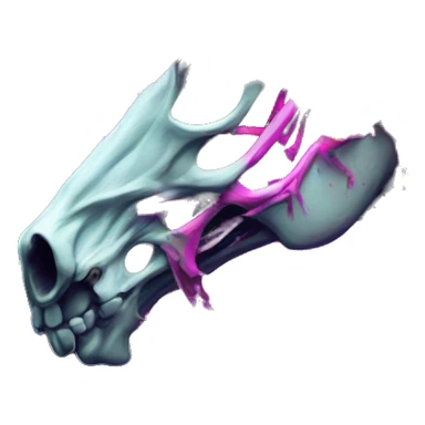 Neon Zombie Pegasus unicorn skeleton psychedelic flowers floral groovy art neon rave raving sticker