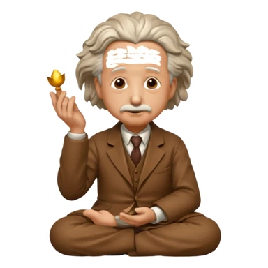 sitting philosopher-statue as albert einstein and blessing sticker