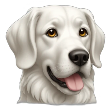 chien blanc sticker