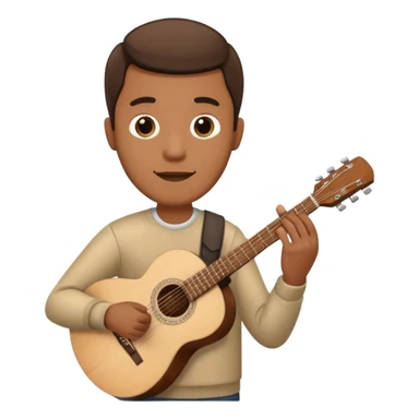 man holding guitar sticker