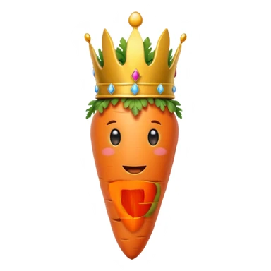 Carrot with a crown sticker