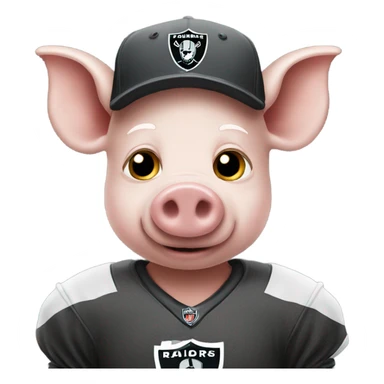Pig with Raiders shirt sticker