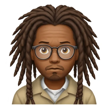 A dread head African American thug head only with glasses  sticker