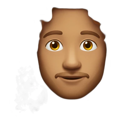 man red curly mid long hair sticker