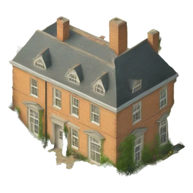 19th century English manor house with garden sticker