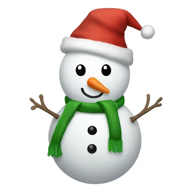 full body christmas hat snowman sticker