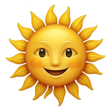 Sun emoji with emotions sticker