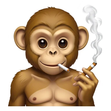 Monkey smoking blunt sticker