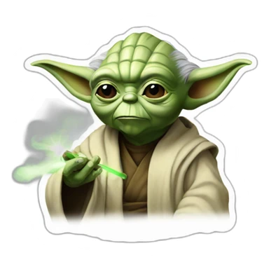 Yoda-smoke sticker