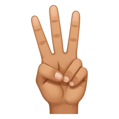 Peace sign with the thumb also sticking out sticker