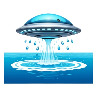 UFO crashing into ocean sticker