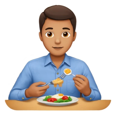 1 man eating at restaurant sticker