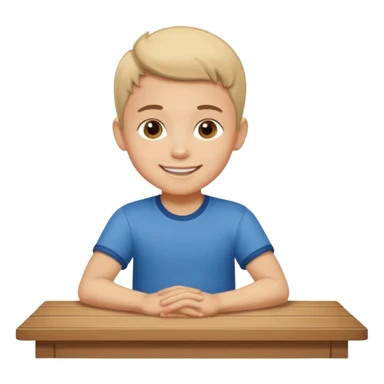 niño montado en una mesa encima de ella sticker