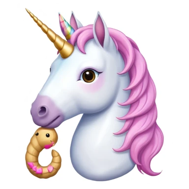 Unicorn with a peanut sticker
