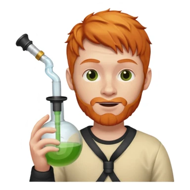 Ginger person holding a bong sticker