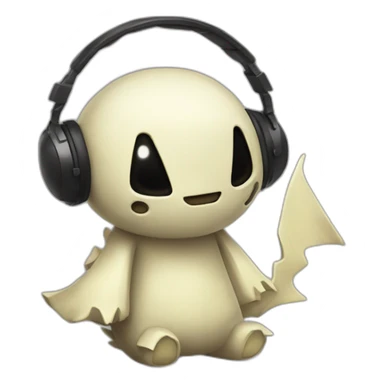 Mimikyu with headset sticker