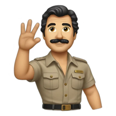 Magnum pi waving sticker
