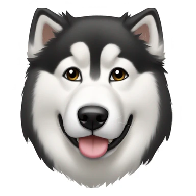 alaskan malamute dog black and white  sticker