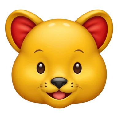 faça um emoji de uma onça com um pequeno laço vermelho sticker