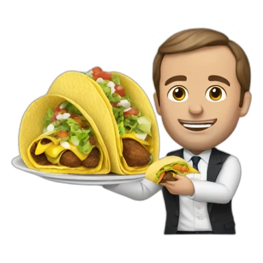 macron qui mange un tacos sticker