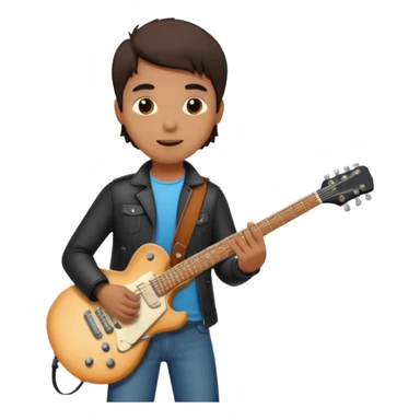guitarist with electric guitar sticker