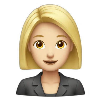 blonde female receptionist sticker