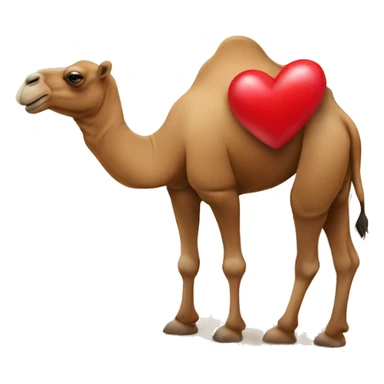 heart in front of camel sticker