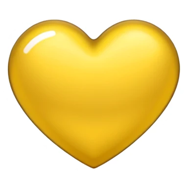 heart with a metallic yellow finish sticker
