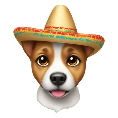 Cute dog with sombrero sticker