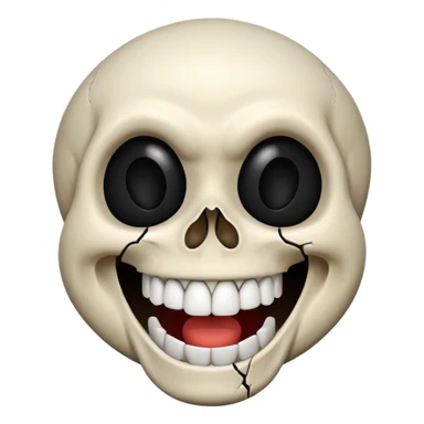 Skull laughing goofy sticker